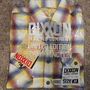 DIXXON Yellow and Blue Plaid Casual Button Down Shirt
